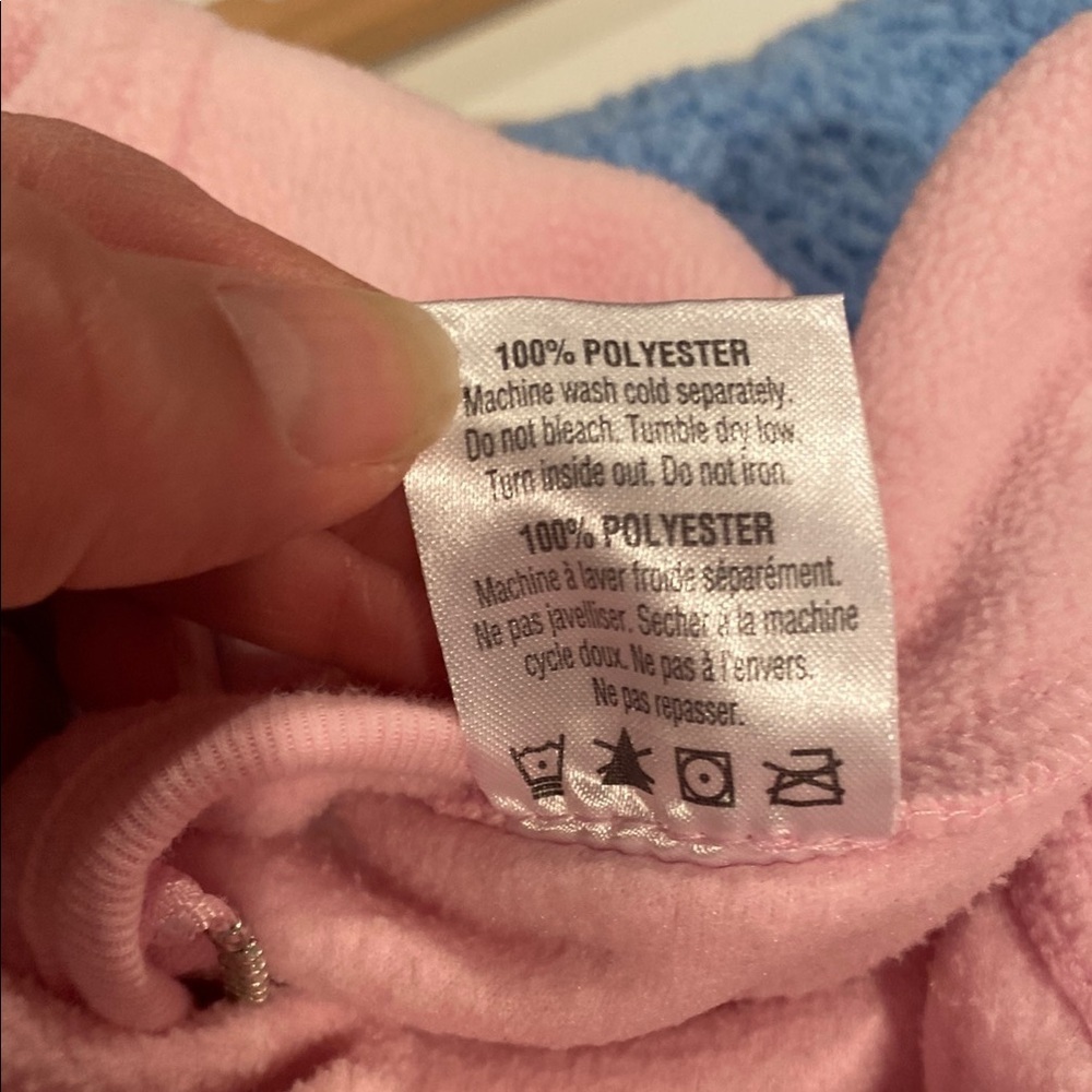 Pink Kids Quarter-Zip Fleece Pullover - Picture 8 of 8